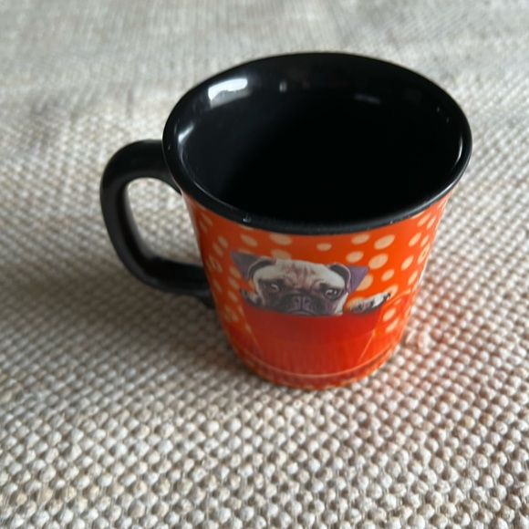 Keith Kimberlin Pug Mug Orange Black Tan - Picture 2 of 5